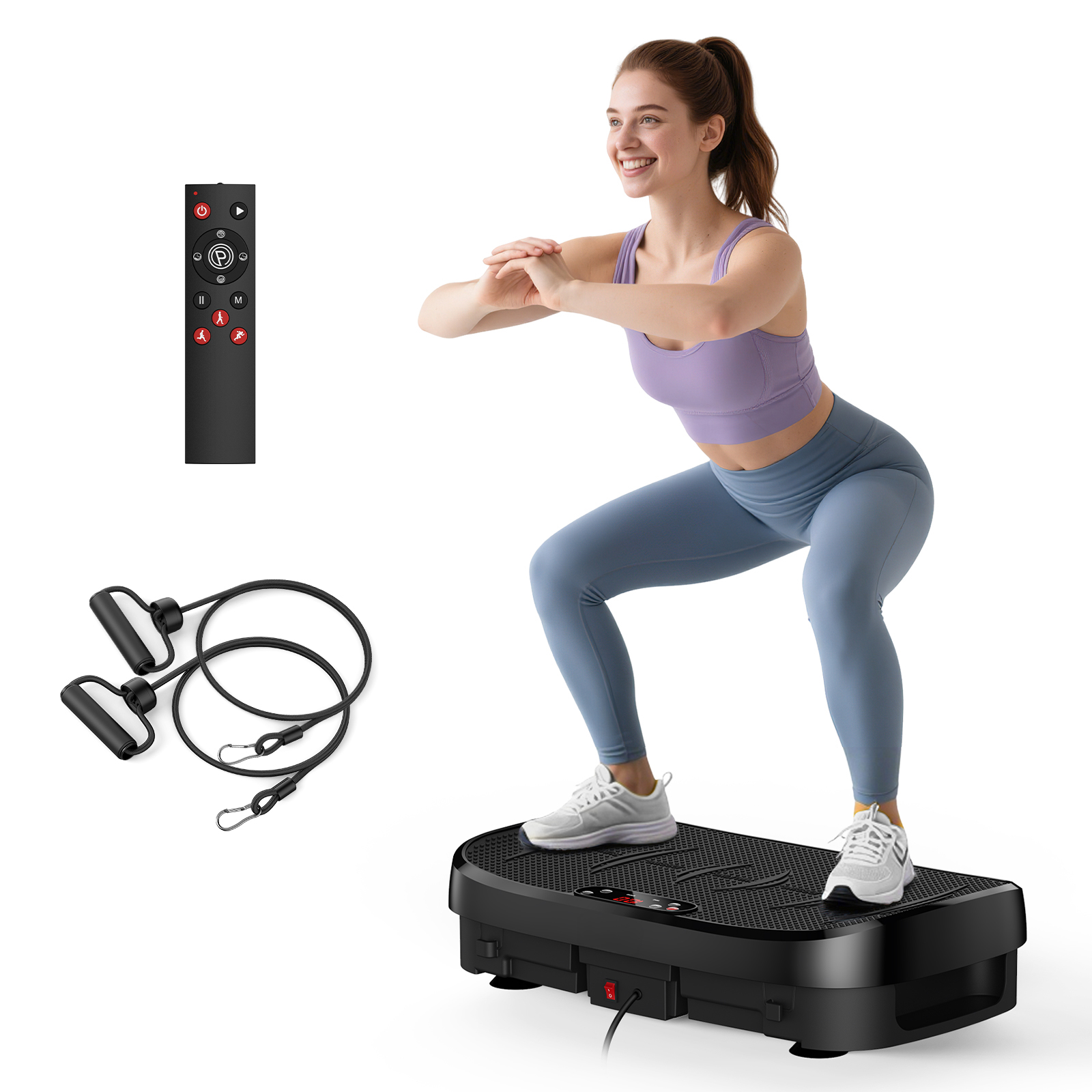 Plate Compactor Vibrator - แผ่นสั่นสะเทือนสำหรับออกกำลังกาย ลดไขมัน กระชับสัดส่วนทั่วร่างกาย 120 ระดับ อุปกรณ์ออกกำลังกายที่บ้าน