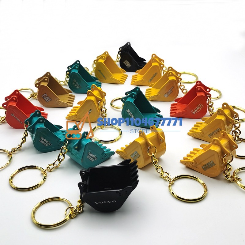 Heavy Equipment Keychain - พร้อมถังพวงกุญแจสําหรับ Kobelco Yanmar Doosan Komatsu Kubota