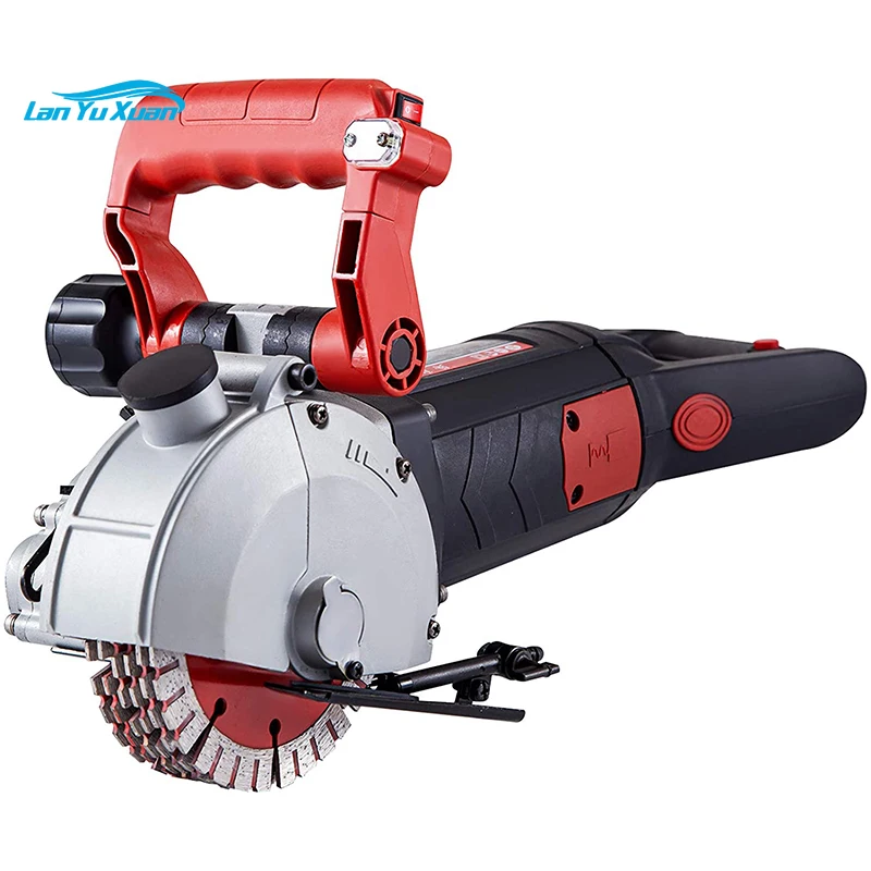 Brick Cutting Saw - 110/220v ผนังเครื่องตัดเซาะร่อง Slotting Groover สายตาอินฟราเรดอิฐหินแกรนิตคอนกรีต 5