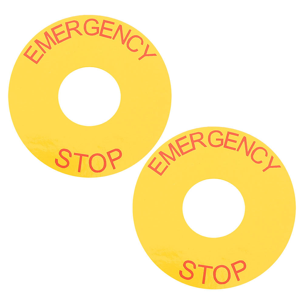 Heavy Equipment Warning Sign - สติ๊กเกอร์ป้ายหยุดฉุกเฉิน 2 ชิ้น ผลิตจาก PVC ทนทาน