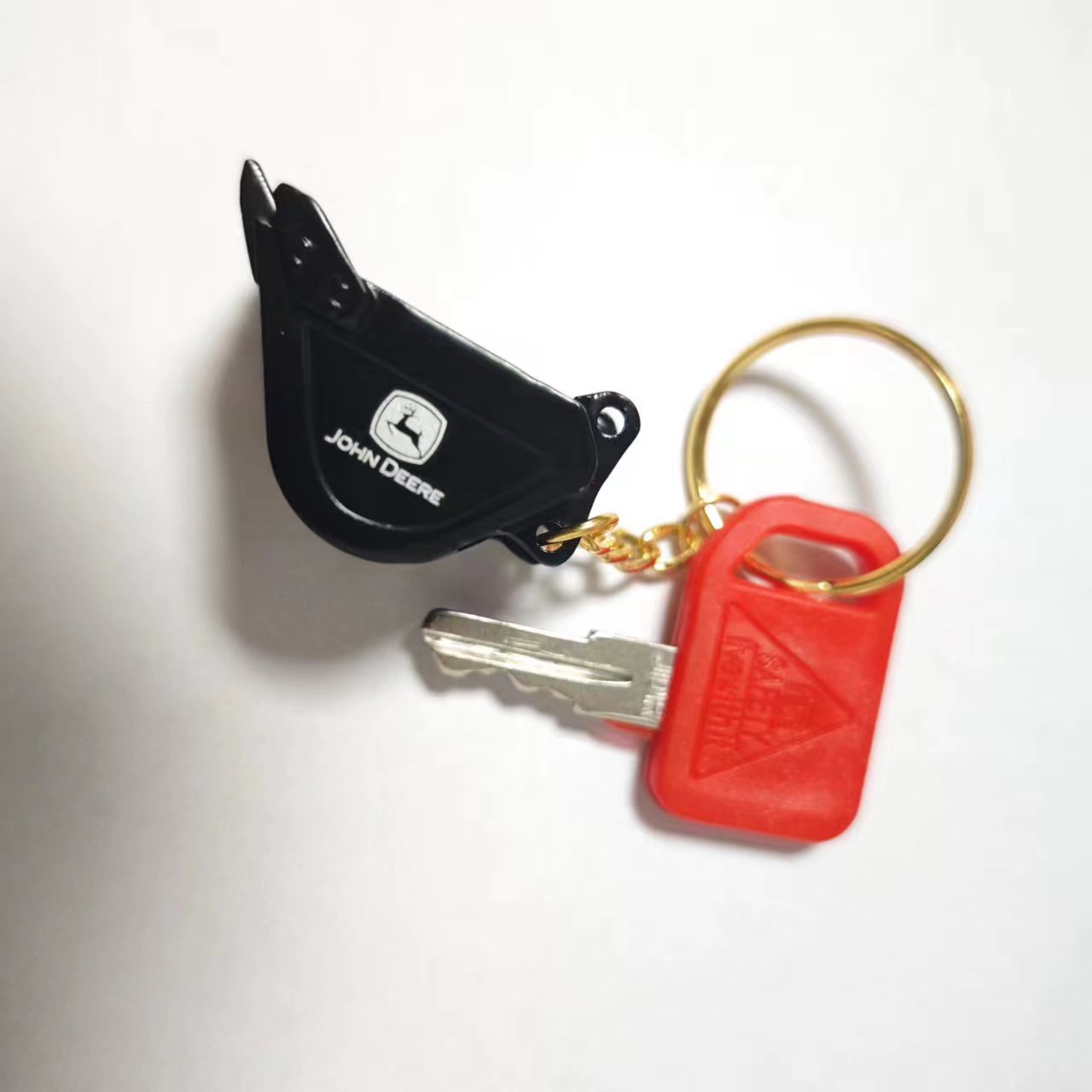 Heavy Equipment Keychain - Jdr 14ชิ้นสำหรับรถขุด John Deere พวงกุญแจอุปกรณ์หนักกุญแจพร้อมโซ่ถัง