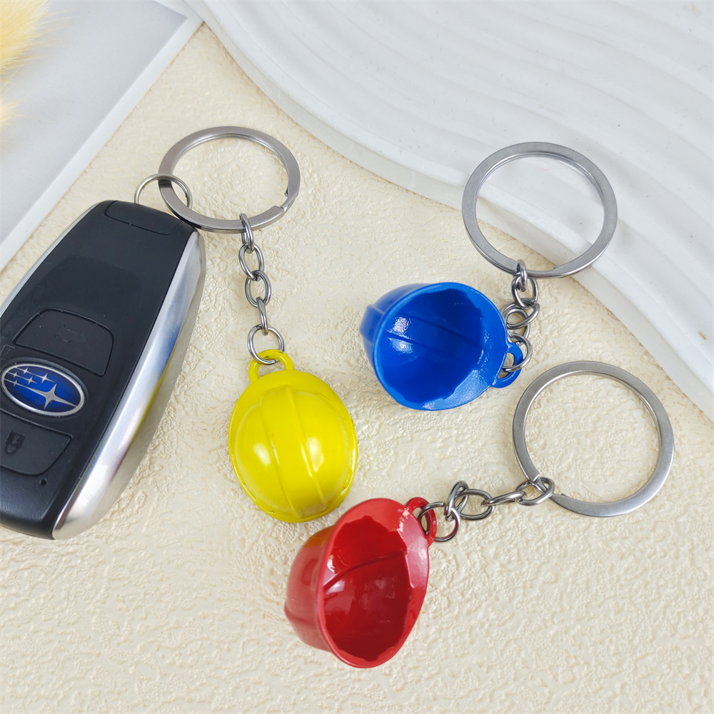 สีสัน 3D ความปลอดภัยหมวกพวงกุญ - Heavy Equipment Keychain บทวิจารณ์และราคา
