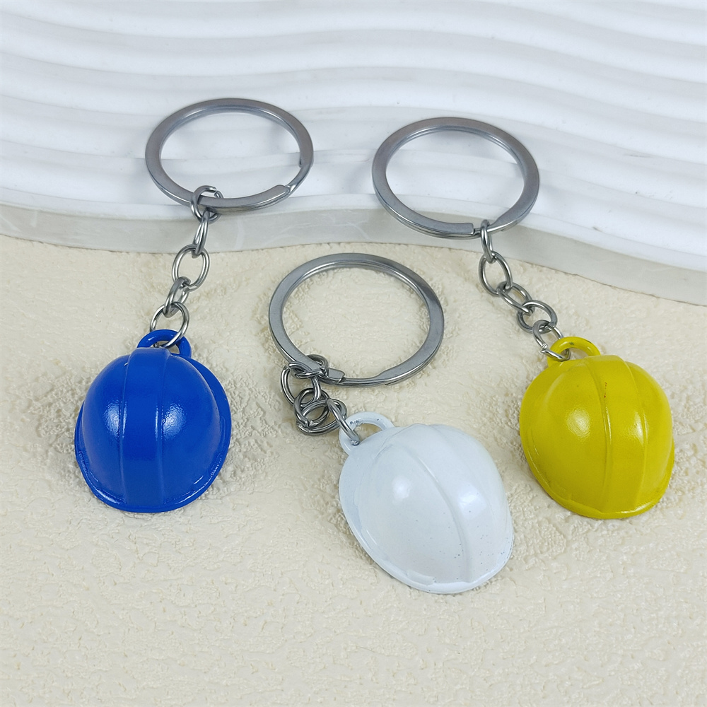 สีสัน 3D ความปลอดภัยหมวกพวงกุญ - Heavy Equipment Keychain บทวิจารณ์และราคา
