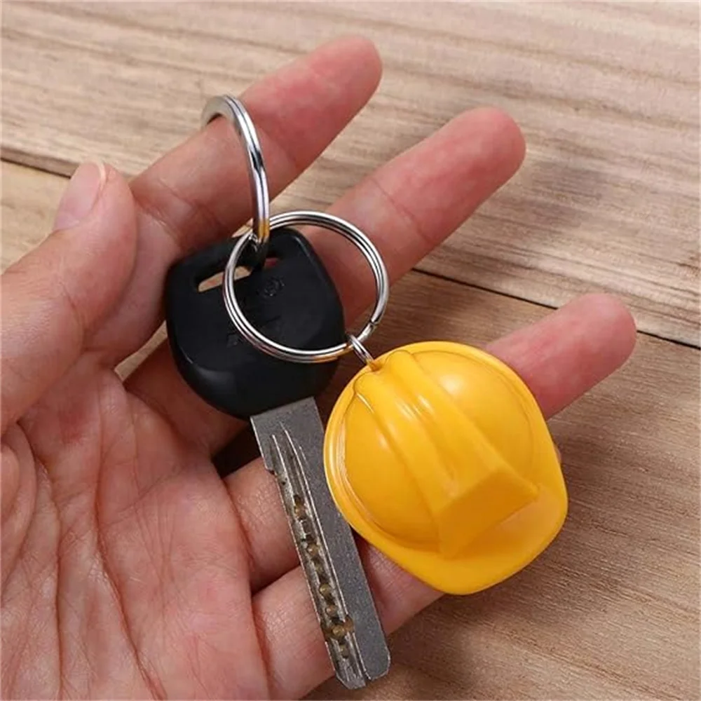 สีสัน 3D ความปลอดภัยหมวกพวงกุญ - Heavy Equipment Keychain บทวิจารณ์และราคา