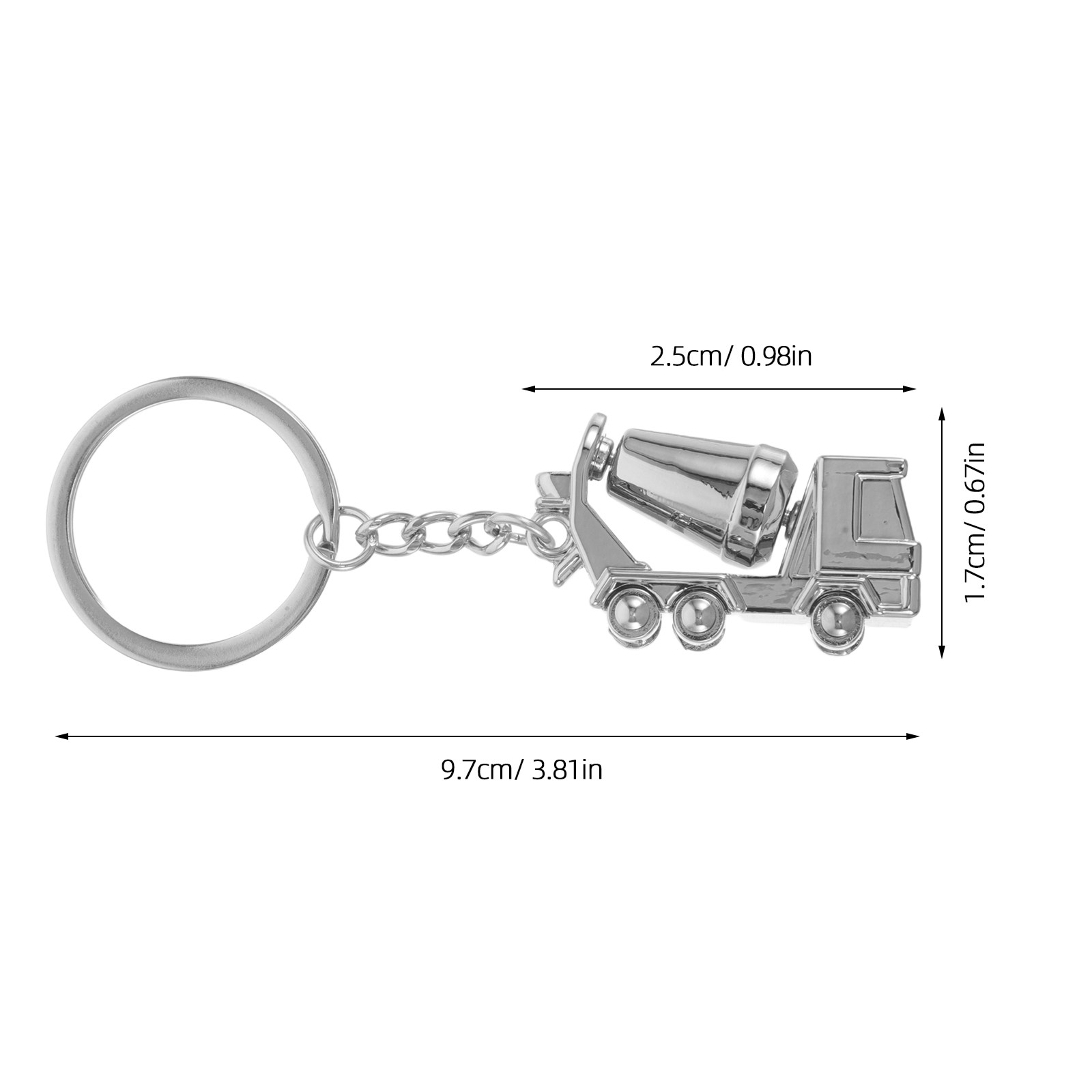 พวงกุญแจรถผสมปูน 3 มิติ ของที่ - Heavy Equipment Keychain บทวิจารณ์และราคา